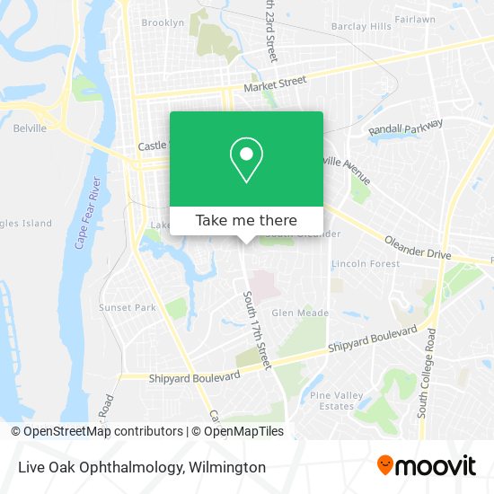 Live Oak Ophthalmology map