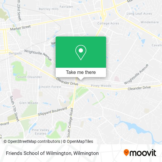 Friends School of Wilmington map