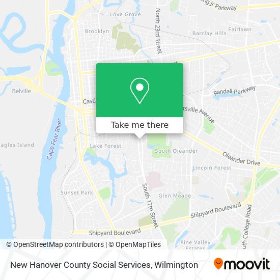 Mapa de New Hanover County Social Services