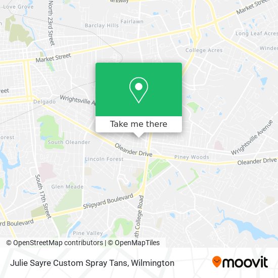 Julie Sayre Custom Spray Tans map