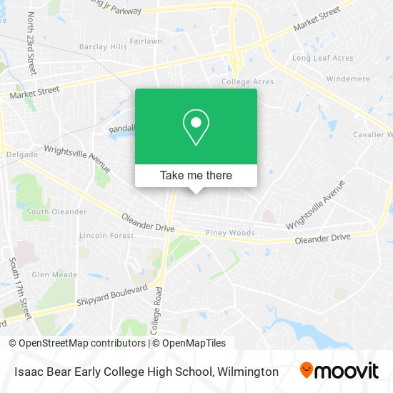 Isaac Bear Early College High School map