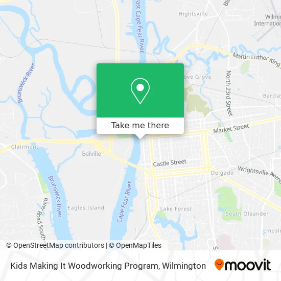 Kids Making It Woodworking Program map