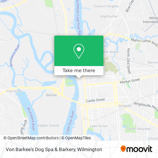 Mapa de Von Barkee's Dog Spa & Barkery