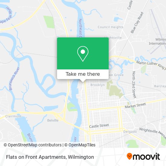 Flats on Front Apartments map
