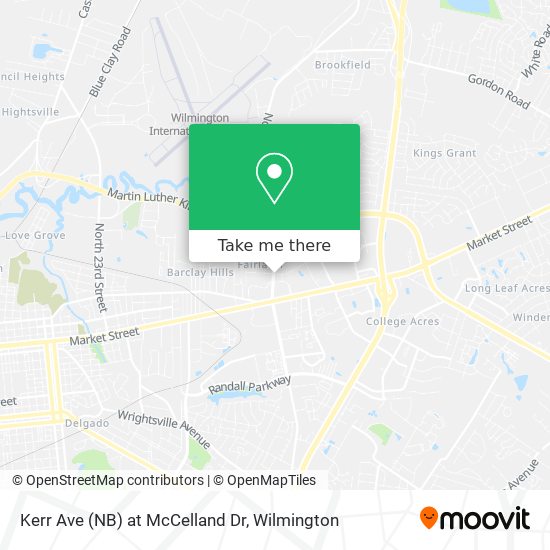 Kerr Ave (NB) at McCelland Dr map