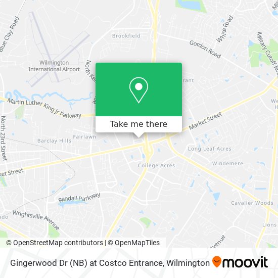 Gingerwood Dr (NB) at Costco Entrance map
