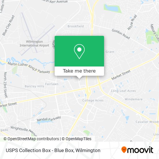 Mapa de USPS Collection Box - Blue Box