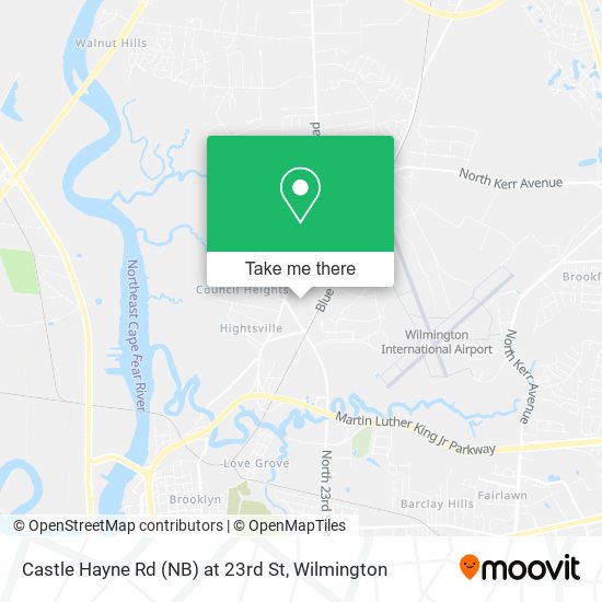 Mapa de Castle Hayne Rd (NB) at 23rd St