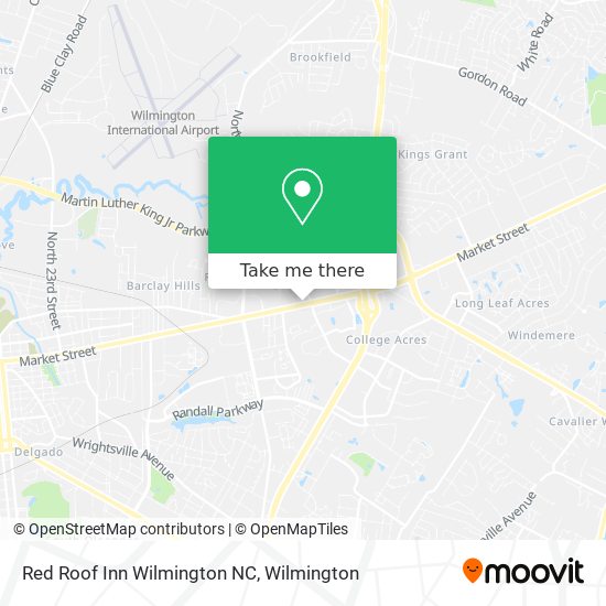 Red Roof Inn Wilmington NC map