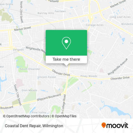 Coastal Dent Repair map
