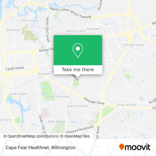 Mapa de Cape Fear Healthnet