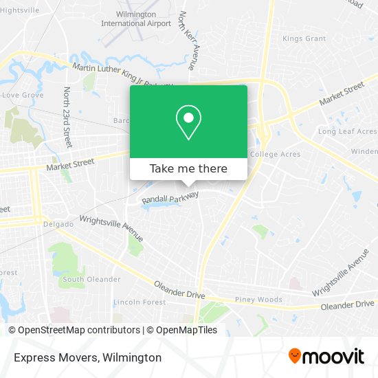 Express Movers map