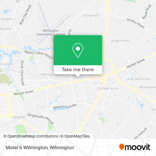 Motel 6 Wilmington map