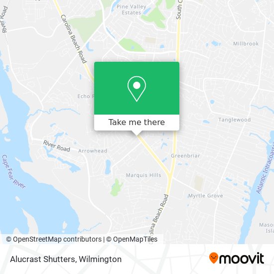 Mapa de Alucrast Shutters
