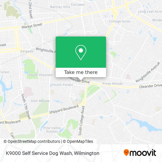 Mapa de K9000 Self Service Dog Wash