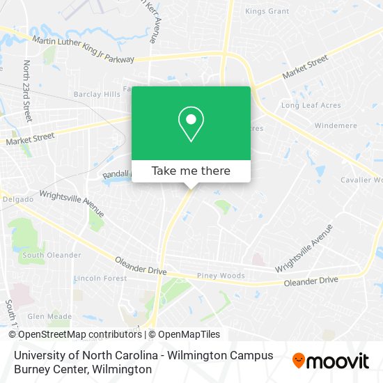 University of North Carolina - Wilmington Campus Burney Center map