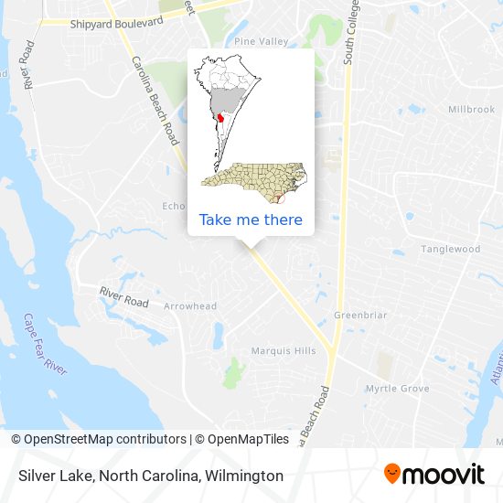 Silver Lake, North Carolina map