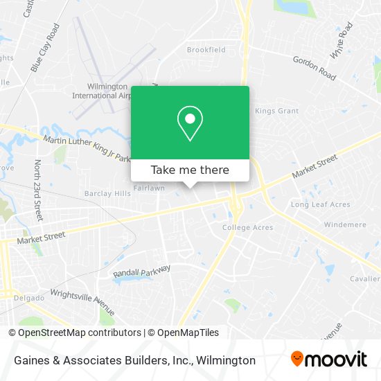 Mapa de Gaines & Associates Builders, Inc.
