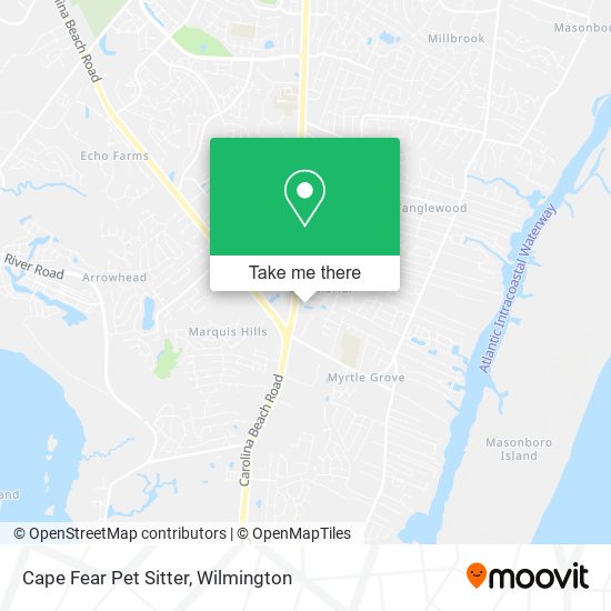 Mapa de Cape Fear Pet Sitter