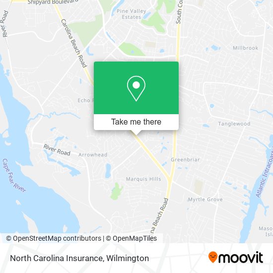 Mapa de North Carolina Insurance