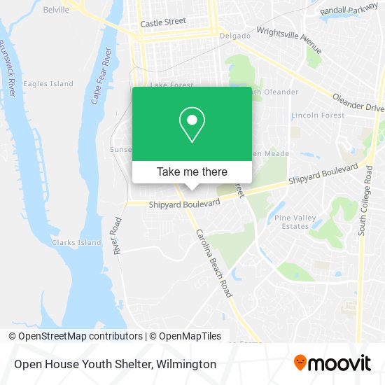 Open House Youth Shelter map