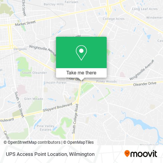 UPS Access Point Location map