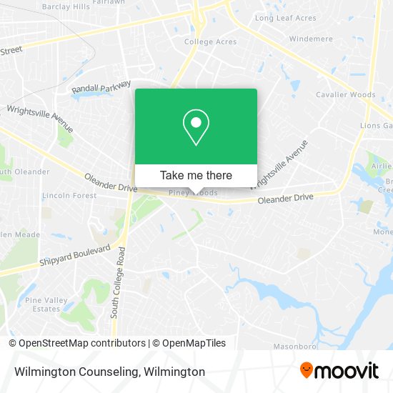 Wilmington Counseling map