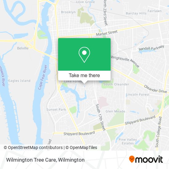 Mapa de Wilmington Tree Care