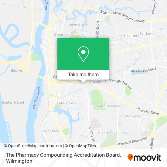 Mapa de The Pharmacy Compounding Accreditation Board