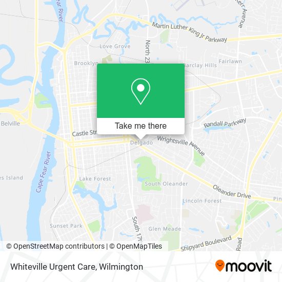 Whiteville Urgent Care map