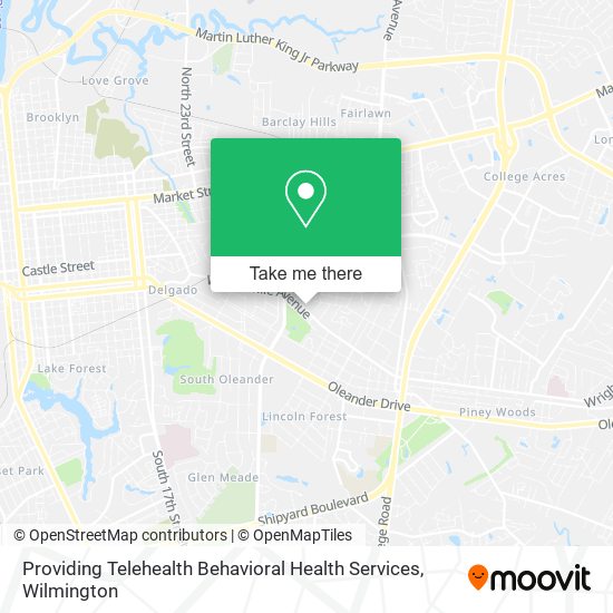 Providing Telehealth Behavioral Health Services map