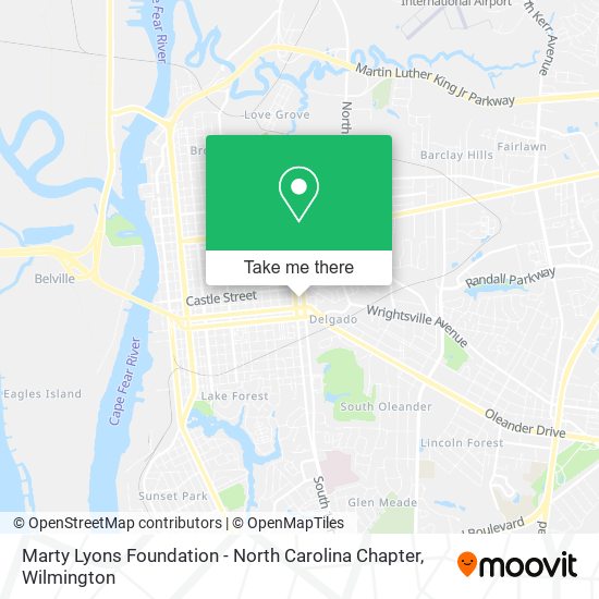 Marty Lyons Foundation - North Carolina Chapter map