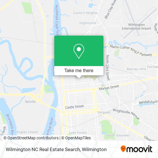 Mapa de Wilmington NC Real Estate Search