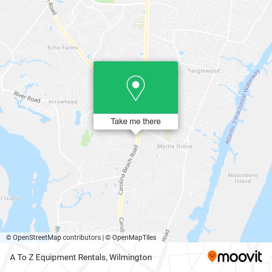 A To Z Equipment Rentals map
