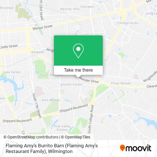 Mapa de Flaming Amy's Burrito Barn (Flaming Amy's Restaurant Family)