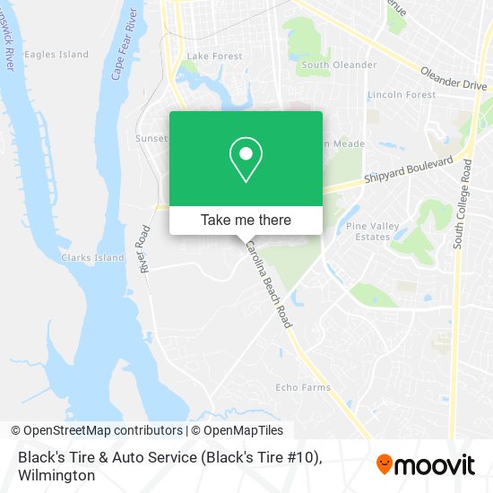 Mapa de Black's Tire & Auto Service (Black's Tire #10)