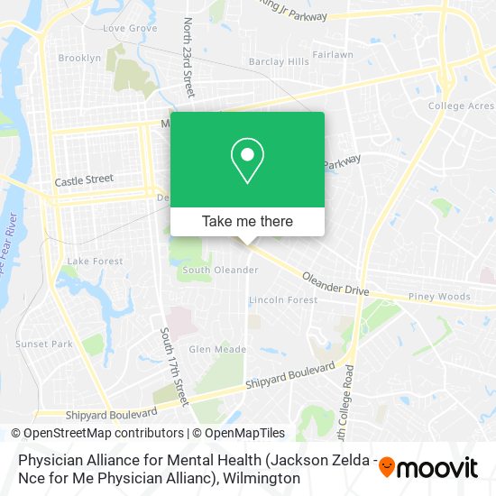 Mapa de Physician Alliance for Mental Health (Jackson Zelda - Nce for Me Physician Allianc)
