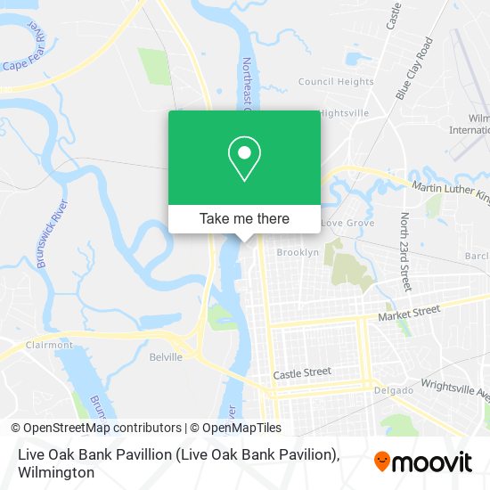 Mapa de Live Oak Bank Pavillion