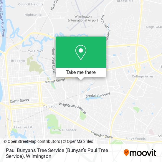 Mapa de Paul Bunyan's Tree Service