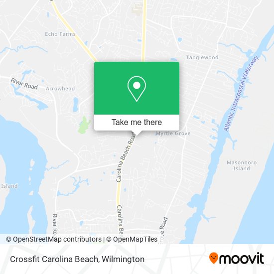 Mapa de Crossfit Carolina Beach