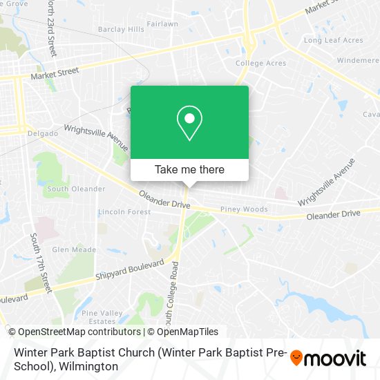 Mapa de Winter Park Baptist Church (Winter Park Baptist Pre-School)