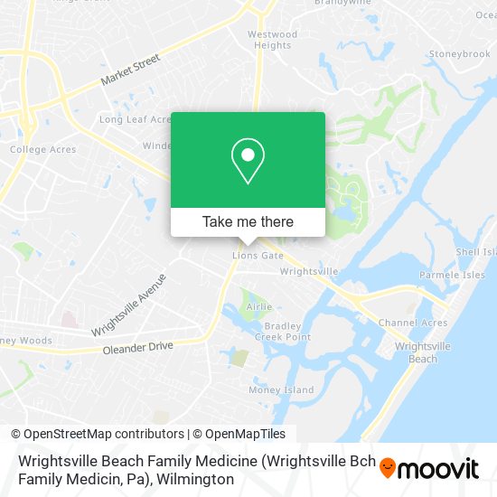 Mapa de Wrightsville Beach Family Medicine (Wrightsville Bch Family Medicin, Pa)