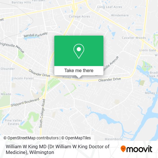 Mapa de William W King MD (Dr William W King Doctor of Medicine)