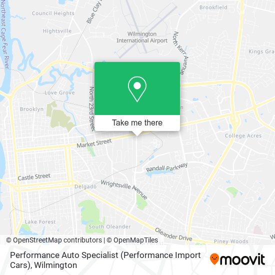 Mapa de Performance Auto Specialist (Performance Import Cars)