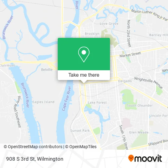 908 S 3rd St map