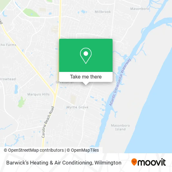 Barwick's Heating & Air Conditioning map