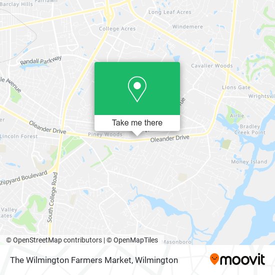The Wilmington Farmers Market map