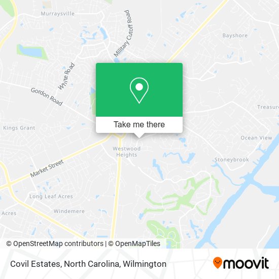 Mapa de Covil Estates, North Carolina