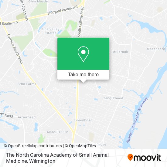 Mapa de The North Carolina Academy of Small Animal Medicine