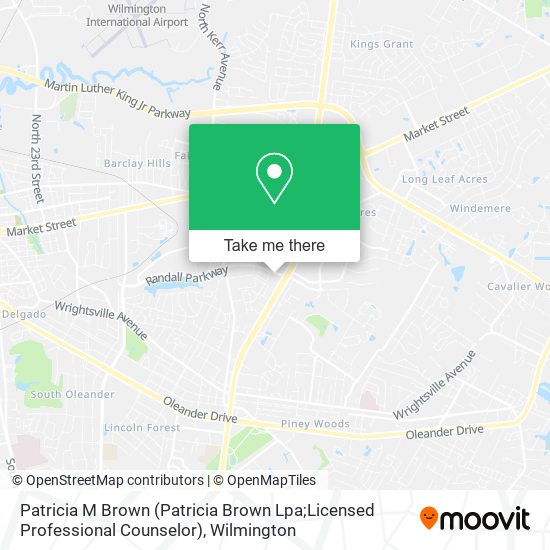 Mapa de Patricia M Brown (Patricia Brown Lpa;Licensed Professional Counselor)